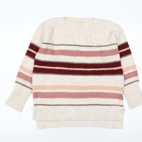 Oasis Womens Multicoloured Striped Knit Pullover Jumper XS