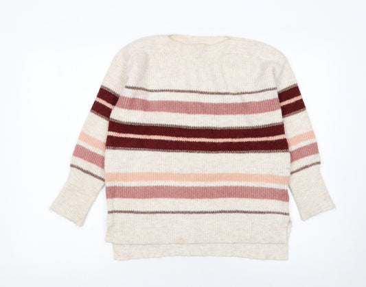 Oasis Womens Multicoloured Striped Knit Pullover Jumper XS
