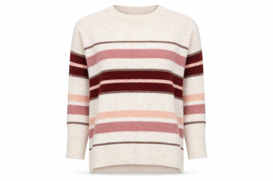 Front view of Oasis women’s multicoloured striped knit jumper xs