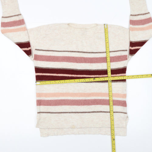 Oasis Womens Multicoloured Striped Knit Pullover Jumper XS