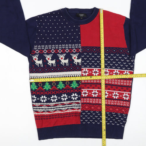 Next Men's Multicoloured Christmas Fair Isle Cotton Jumper L