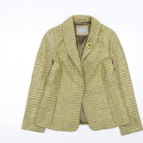 Marks and Spencer Per Una Women's Beige Bouclé Blazer Size 10