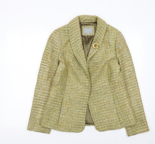 Marks and Spencer Per Una Women's Beige Bouclé Blazer Size 10