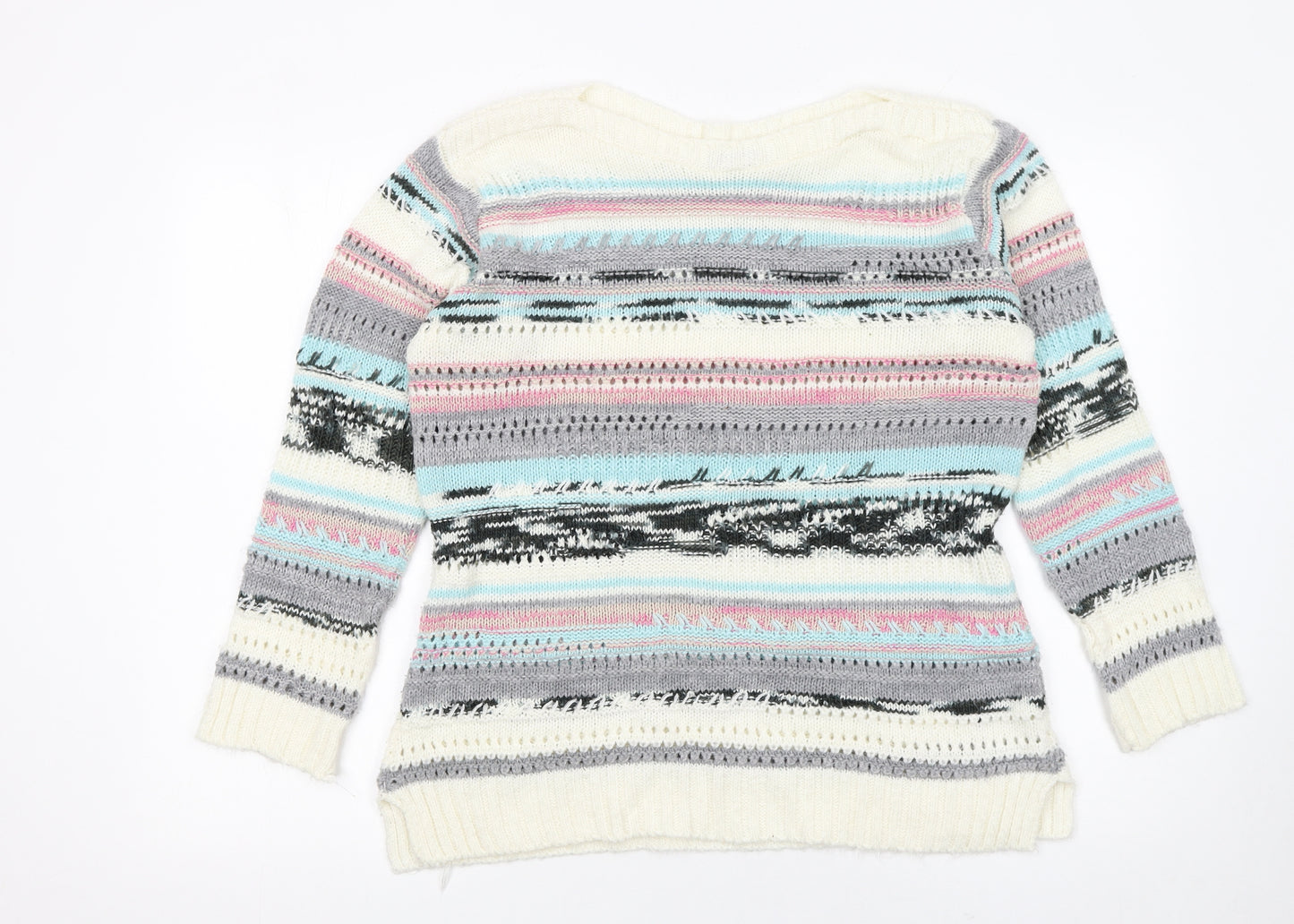 M&Co Women’s Multicoloured Knit Pullover Jumper Size 14