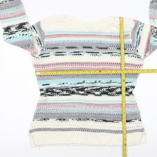 M&Co Women’s Multicoloured Knit Pullover Jumper Size 14