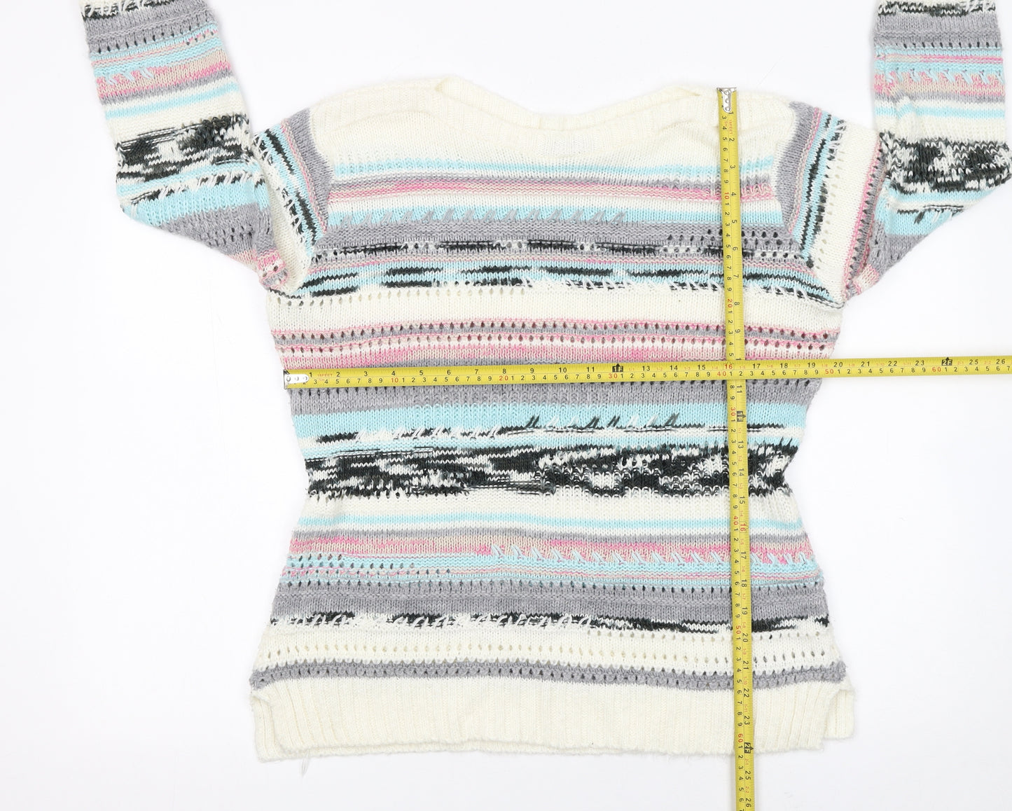 M&Co Women’s Multicoloured Knit Pullover Jumper Size 14