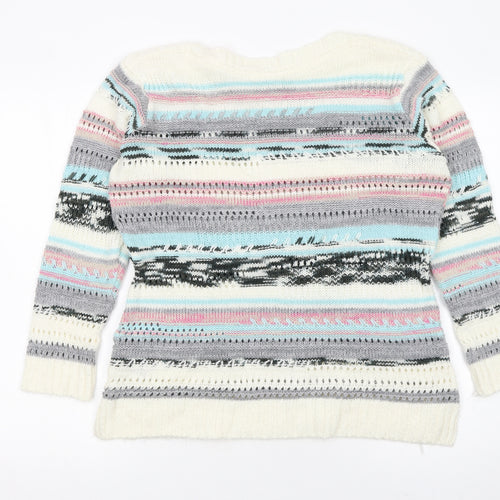 M&Co Women’s Multicoloured Knit Pullover Jumper Size 14