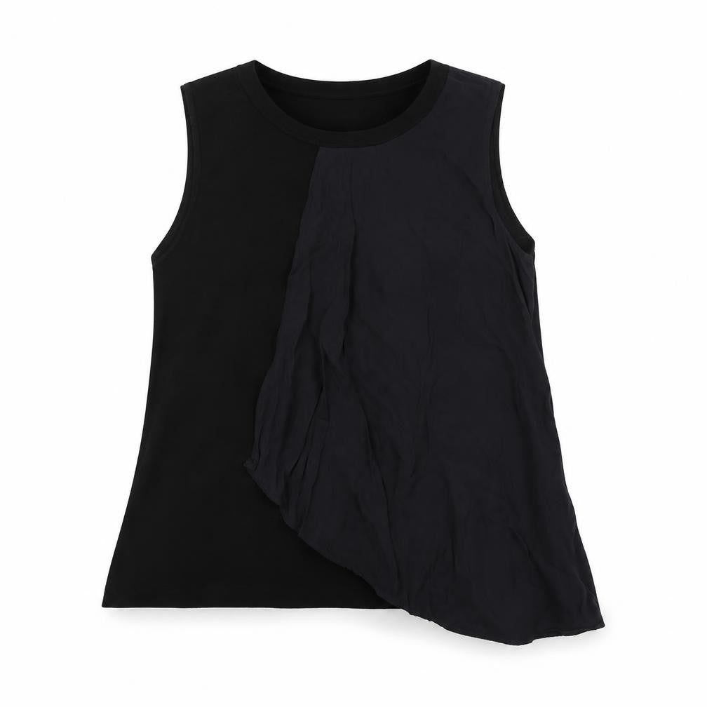 Zara Women Black Sleeveless Ruffle Camisole Tank Top Size S