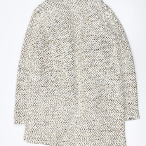 Me Jane Women Beige Faux Fur Lined Open Cardigan Size S