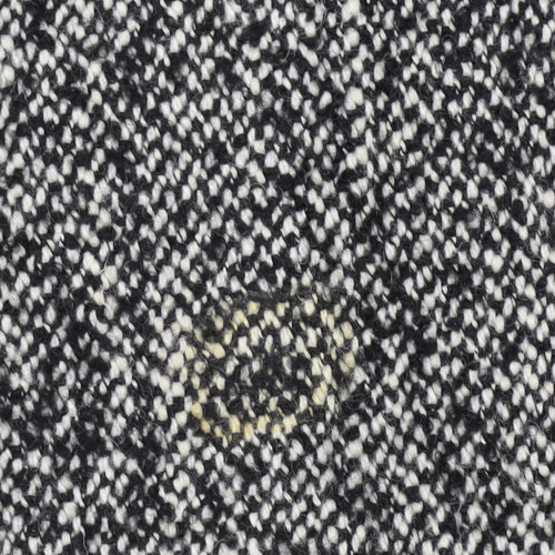 H&M Women's Grey Wool Blend Tweed Long Overcoat XS