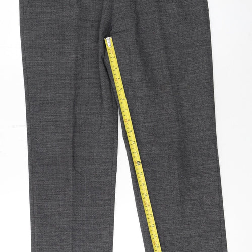 Kin by John Lewis Men's Grey Wool Blend Dress Trousers 32S Regular Fit