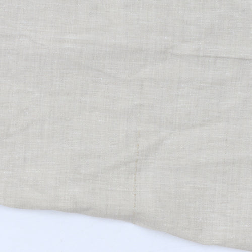 Marks and Spencer Men's Beige Linen Blend Tailored Chino Trousers Size 42 Classic Fit