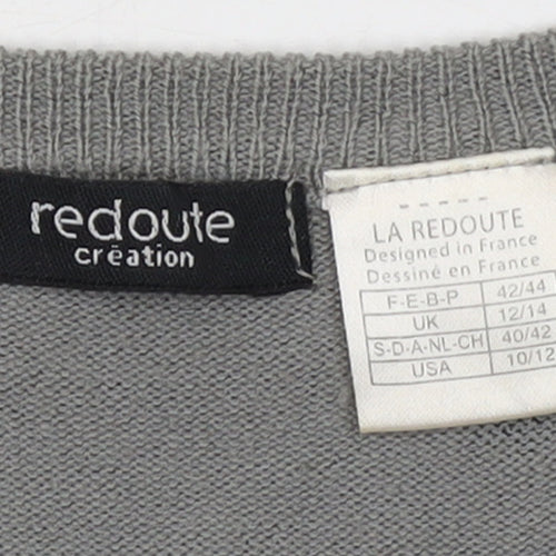 La Redoute Women Grey Polka Dot Button Cardigan Size 12/14