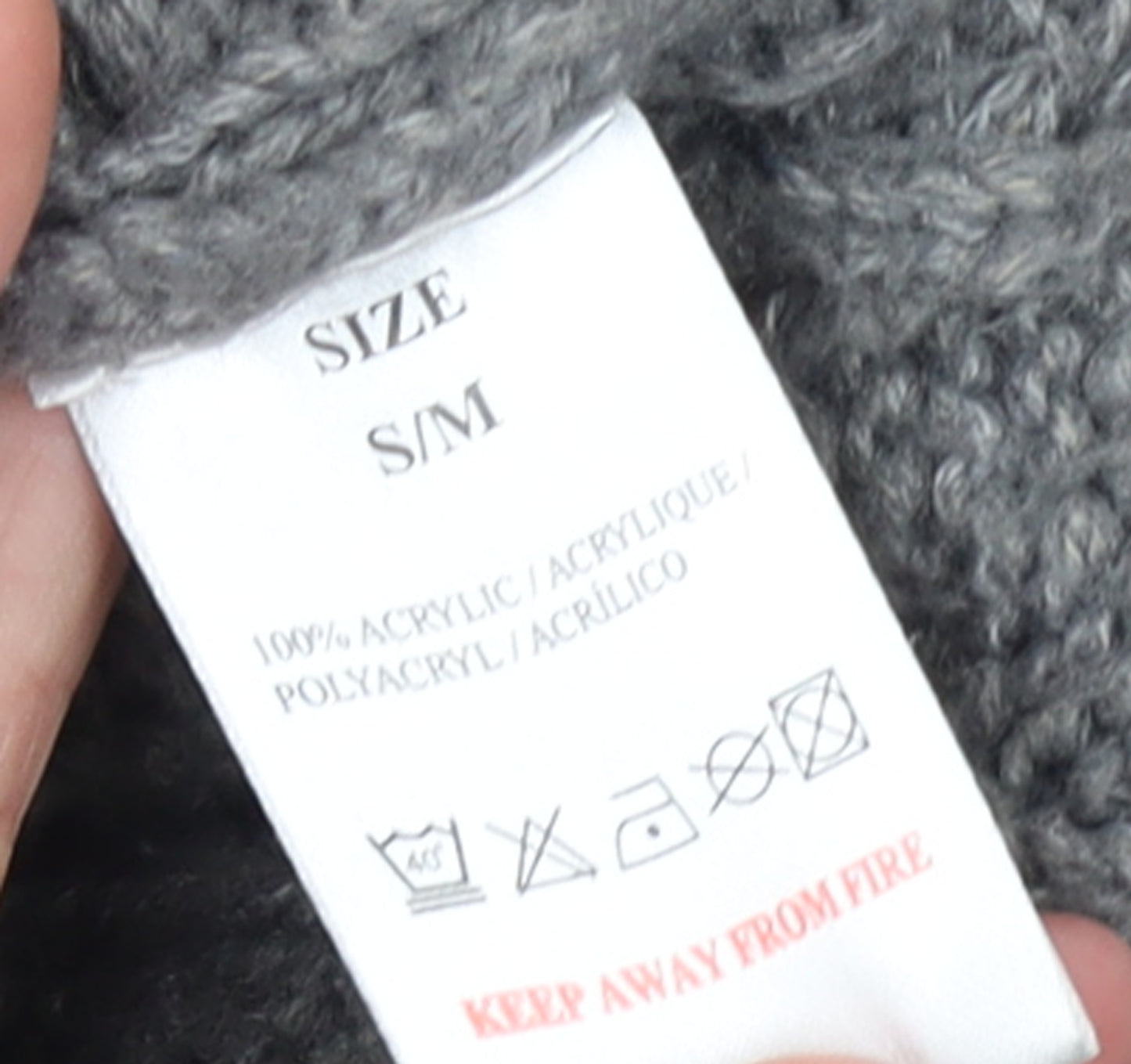 QED London Women's Grey Cable Knit Long Sleeve V-Neck Cardigan S