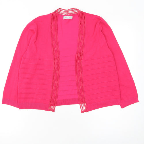 Soon Women's Pink Knit Open Front Cardigan Size 12