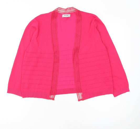 Soon Women's Pink Knit Open Front Cardigan Size 12