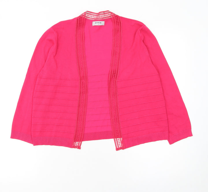 Soon Women's Pink Knit Open Front Cardigan Size 12