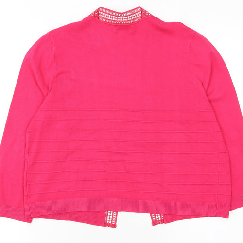 Soon Women's Pink Knit Open Front Cardigan Size 12