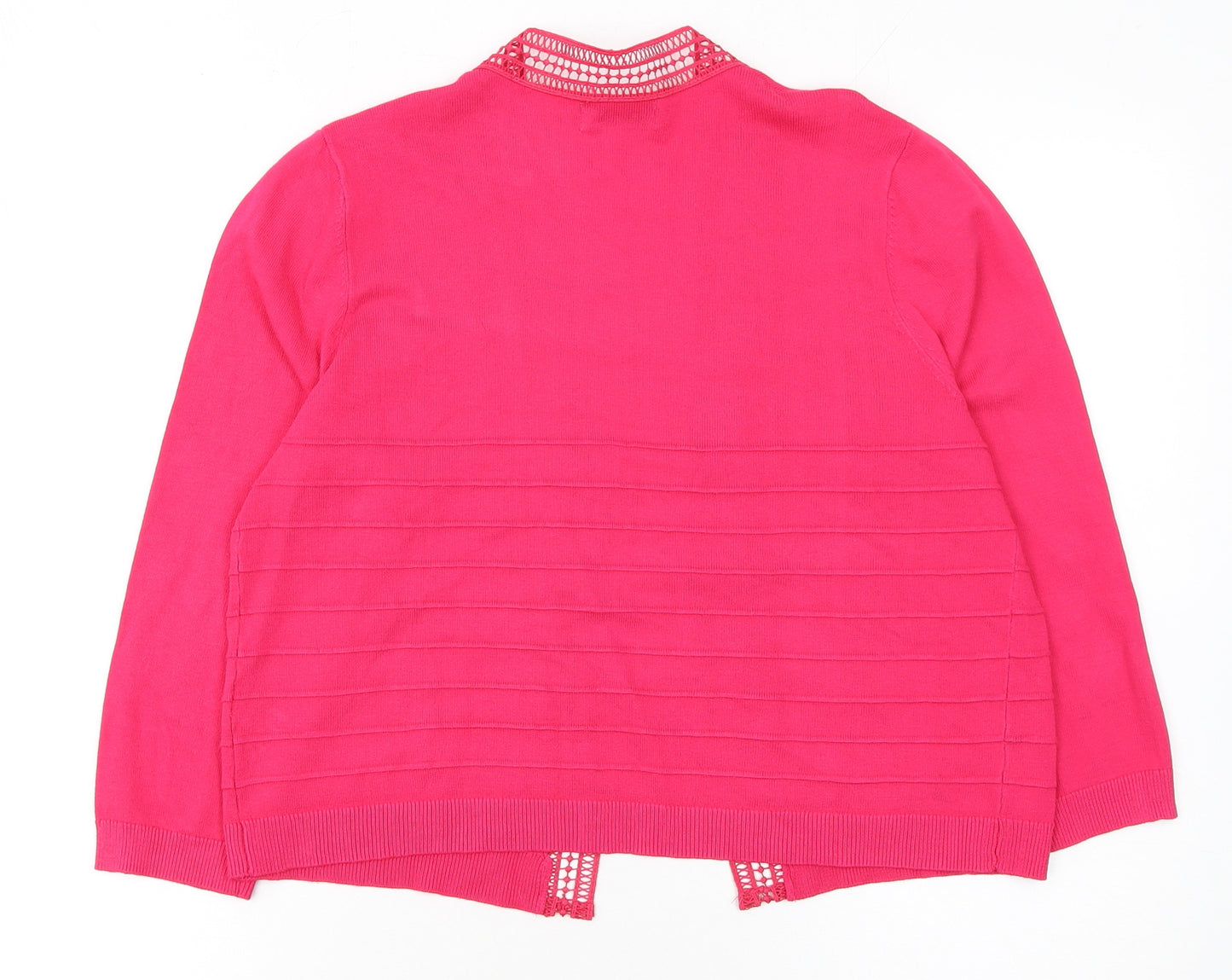 Soon Women's Pink Knit Open Front Cardigan Size 12