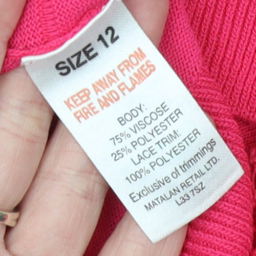 Soon Women's Pink Knit Open Front Cardigan Size 12