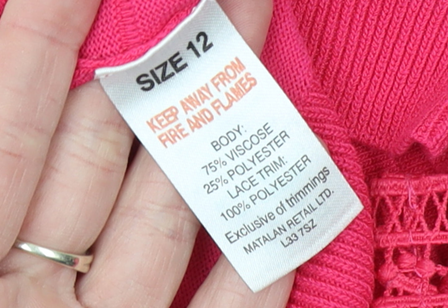 Soon Women's Pink Knit Open Front Cardigan Size 12