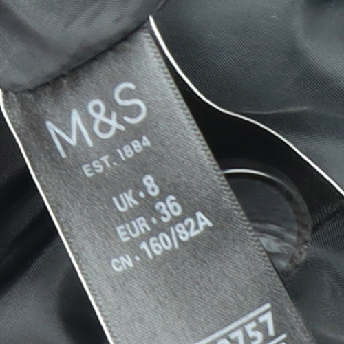 Marks and Spencer Women's Grey Wool Blend Long Overcoat UK 8