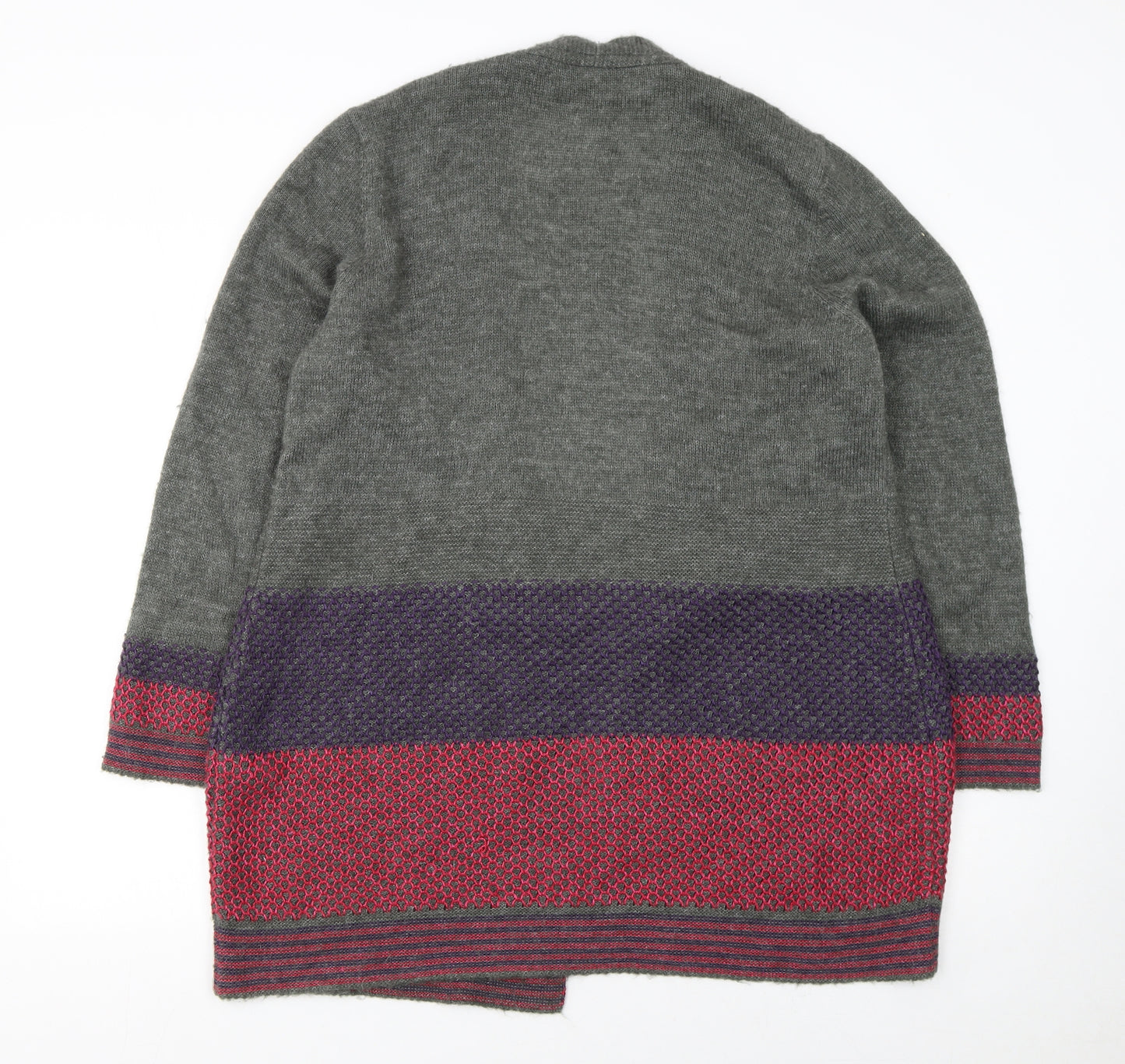 Marks and Spencer Per Una Womens Grey Cardigan Size 22 Mohair Blend Open Front