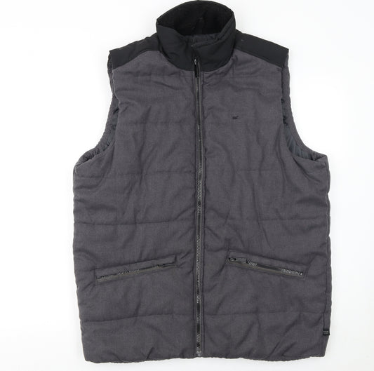 Regatta Men's Grey Padded Waistcoat Bodywarmer Lined Zip L