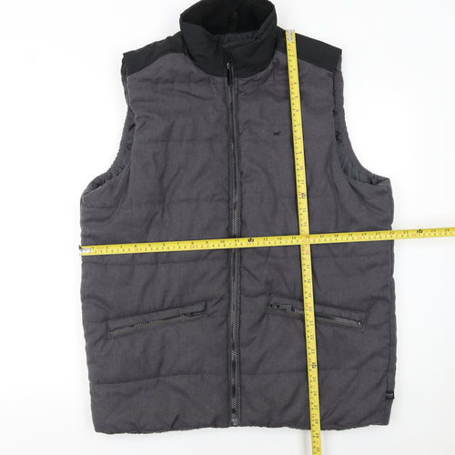 Regatta Men's Grey Padded Waistcoat Bodywarmer Lined Zip L
