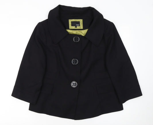 Next Women’s Black Blazer Jacket Size 18 3/4 Sleeve Workwear Classic Style