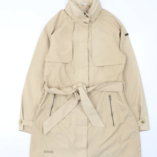 Regatta Womens Beige Size 10 Mid-Length Belted Trench Coat