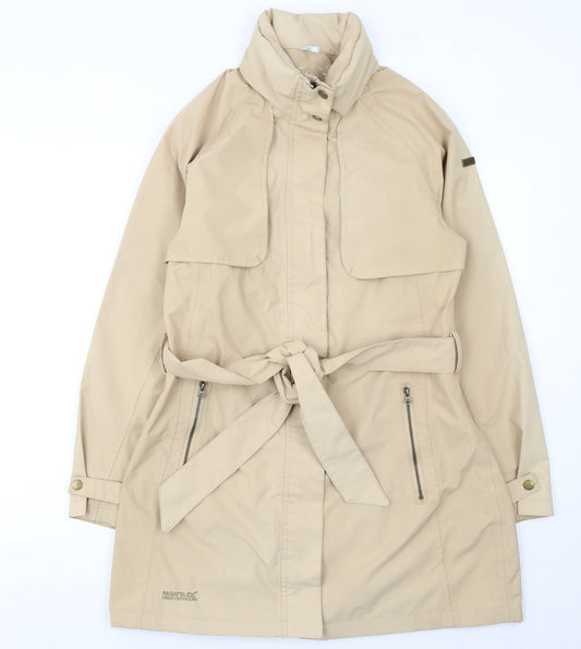 Regatta Womens Beige Size 10 Mid-Length Belted Trench Coat