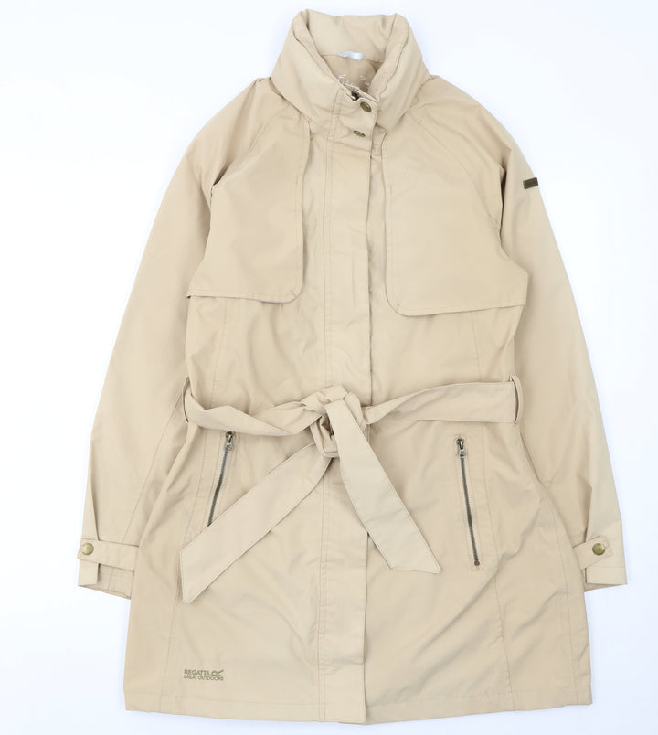 Regatta Womens Beige Size 10 Mid-Length Belted Trench Coat