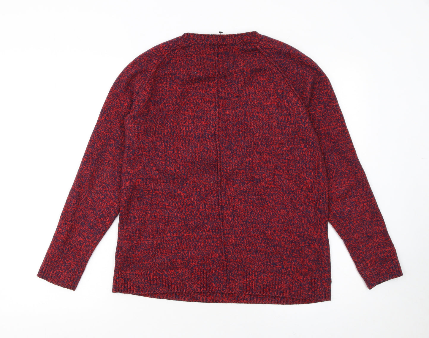 Gap Women Red Crew Neck Long Sleeve Knit Pullover Jumper Size S