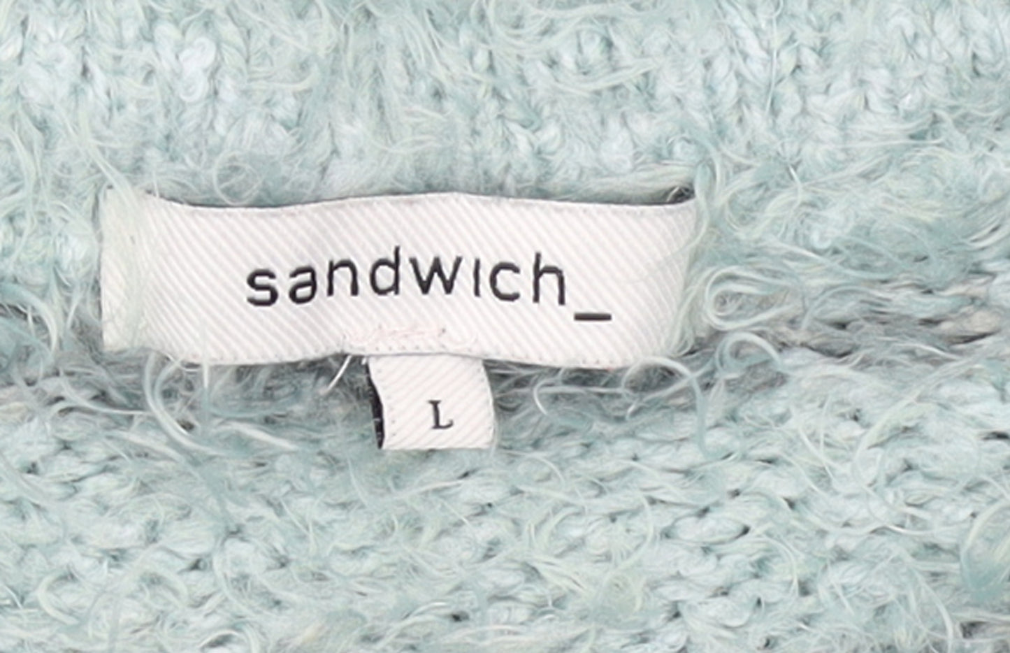 Sandwich Womens Blue Striped Chunky Knit Pullover Jumper Size L