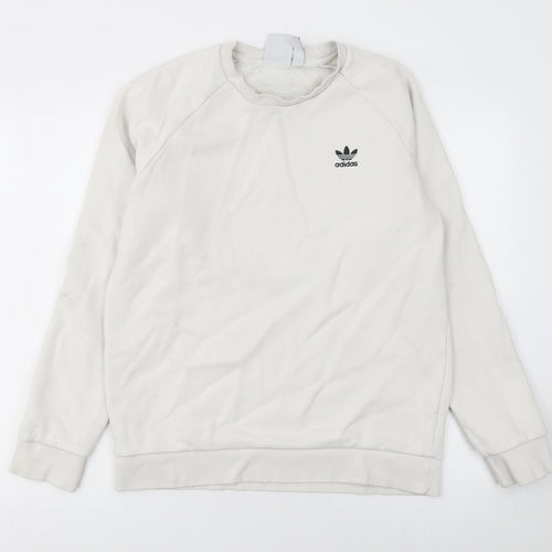 Adidas Men's Beige Crew Neck Sweatshirt Size S Pullover