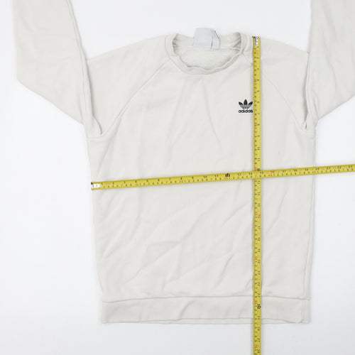 Adidas Men's Beige Crew Neck Sweatshirt Size S Pullover