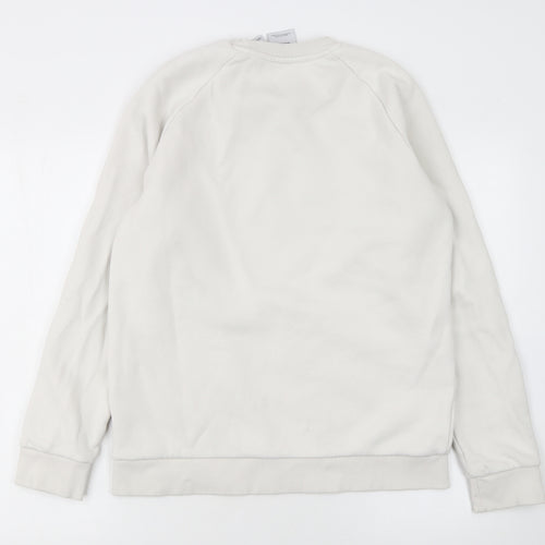 Adidas Men's Beige Crew Neck Sweatshirt Size S Pullover