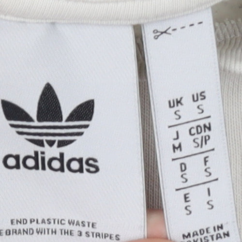 Adidas Men's Beige Crew Neck Sweatshirt Size S Pullover
