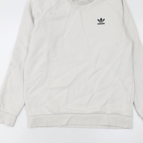 Adidas Men's Beige Crew Neck Sweatshirt Size S Pullover