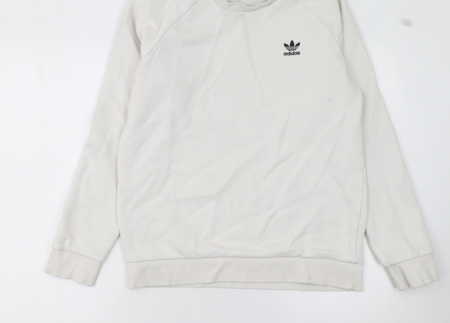 Adidas Men's Beige Crew Neck Sweatshirt Size S Pullover