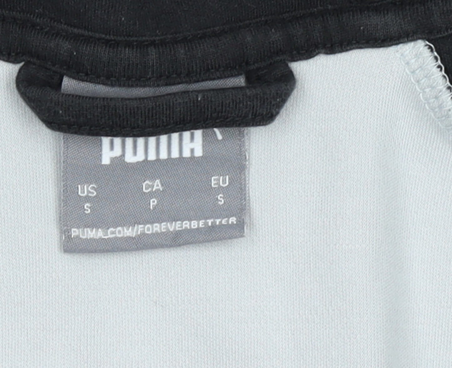 Puma Men's Grey & Black Full Zip Hooded Sports Hoodie Size S