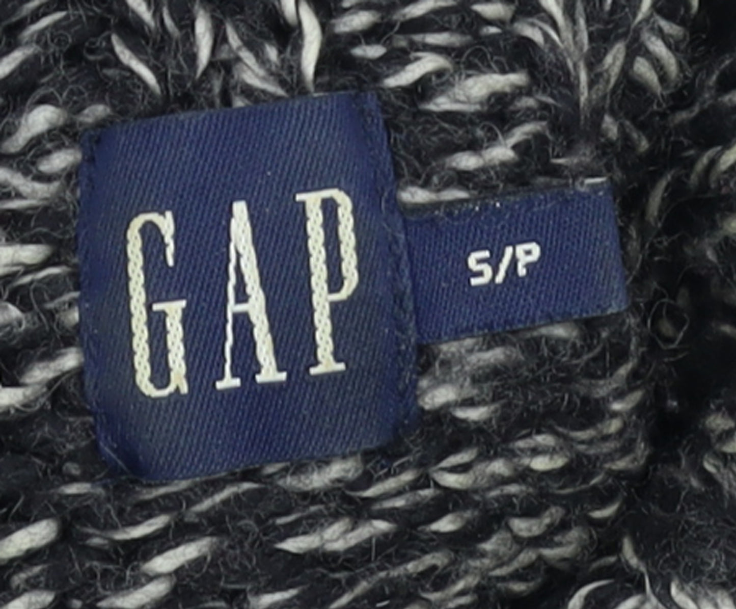 GAP Women’s Black Wool Blend Chunky Roll Neck Jumper Size S