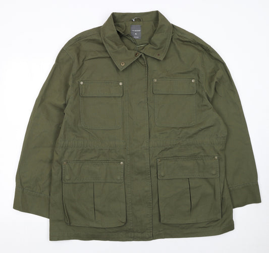 Primark Men's Green XL Cotton Military Jacket with Pockets