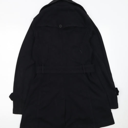 Willi Smith Women's Black Belted Trench Coat Size S