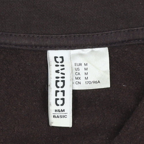 H&M Divided Women Brown 1/2 Zip Sweatshirt M