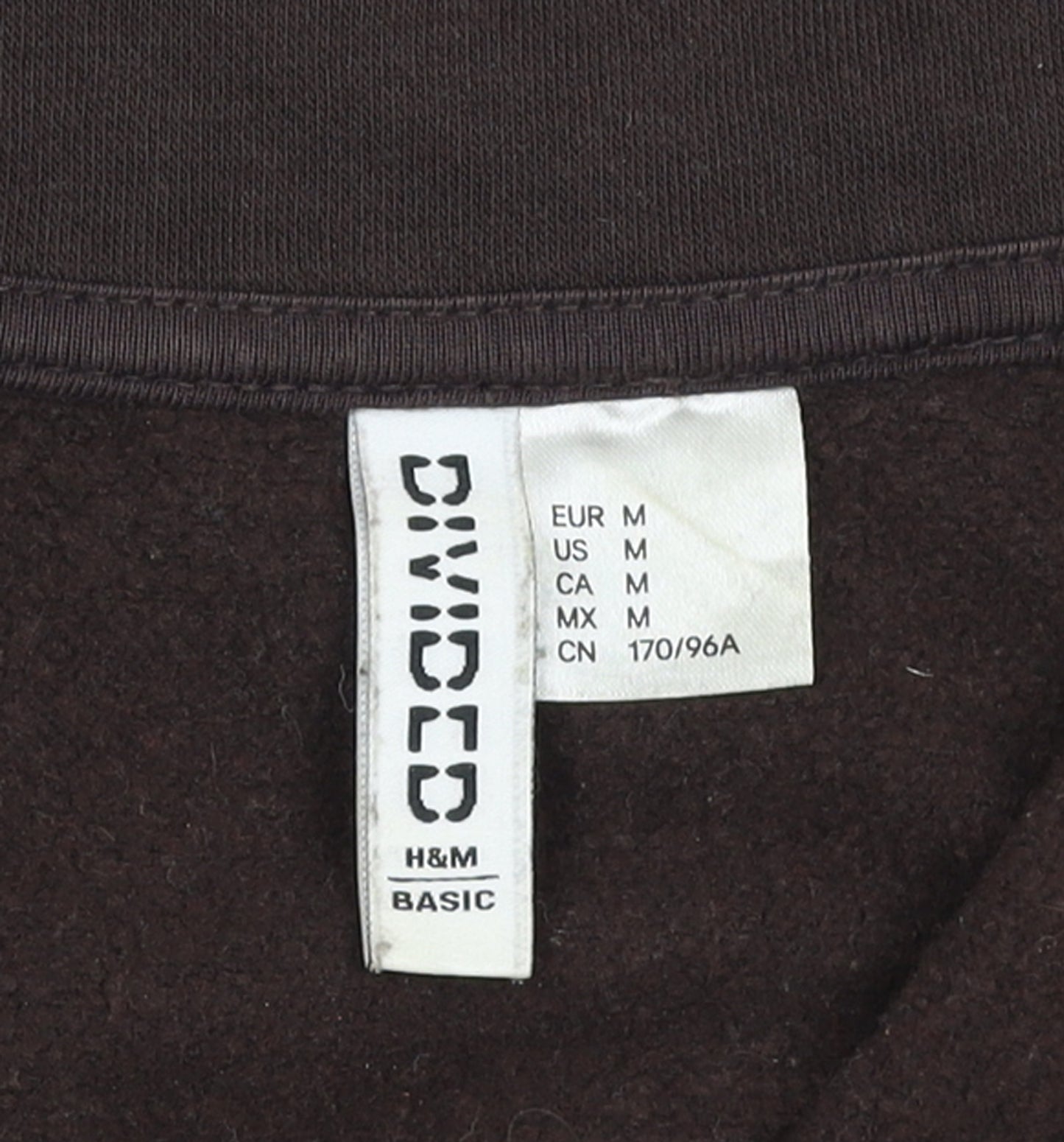 H&M Divided Women Brown 1/2 Zip Sweatshirt M