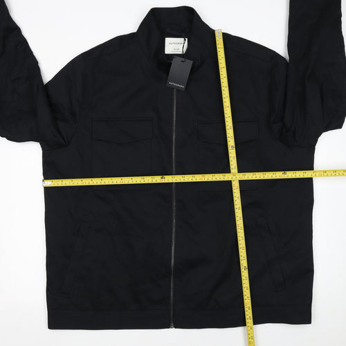 Marks and Spencer Autograph Men's Black 3XL Regular Cotton Zip Jacket