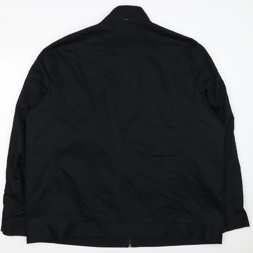 Marks and Spencer Autograph Men's Black 3XL Regular Cotton Zip Jacket