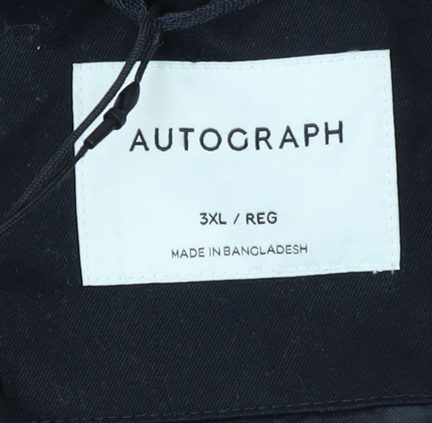 Marks and Spencer Autograph Men's Black 3XL Regular Cotton Zip Jacket